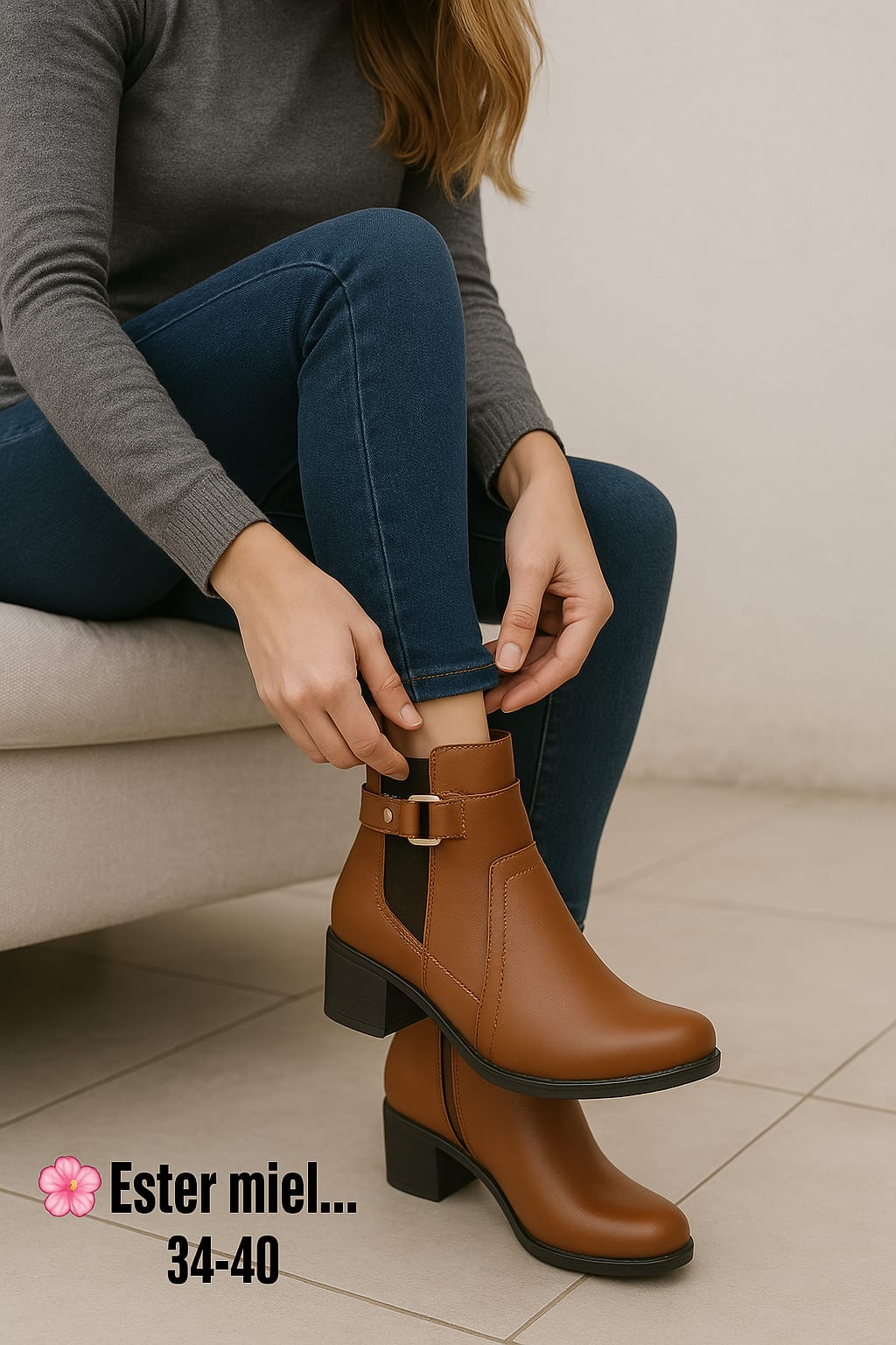 BOTIN EN CUERO PARA DAMA - Imagen 3